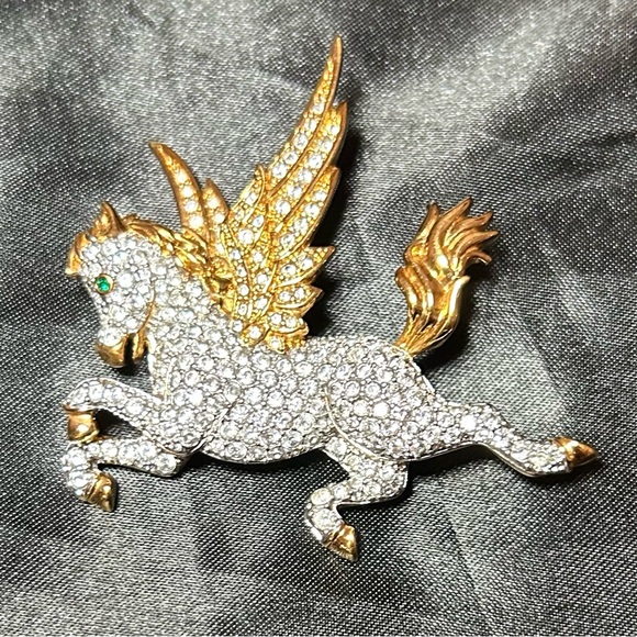 Swarovski / Crystal Vintage Pegasus Brooch - Picture 1 of 9